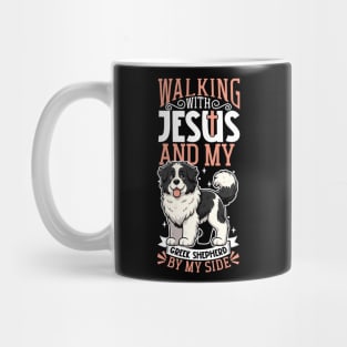 Jesus and dog - Greek Shepherd Mug